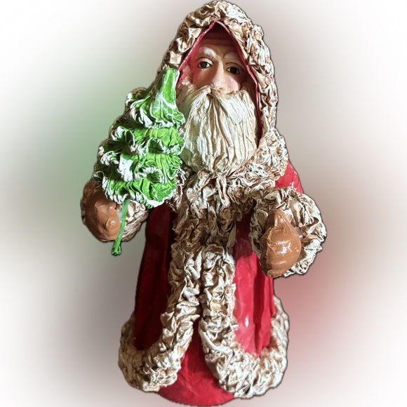 Other - Vintage Paper Mache Santa Tree Topper or Table Decor
